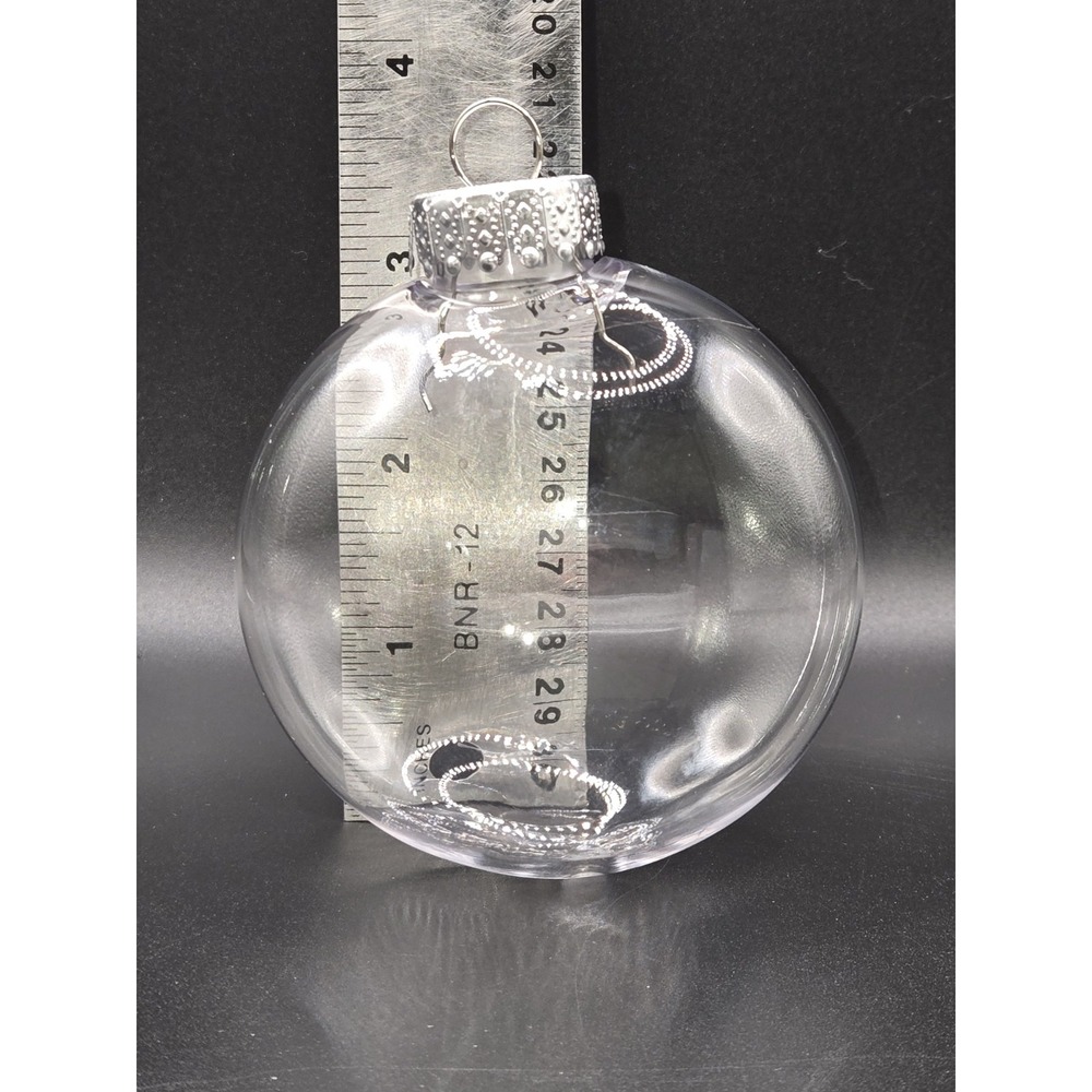 Clear Fillable Ornaments Balls  20Pcs Transparent Plastic Christmas Tree Decorat